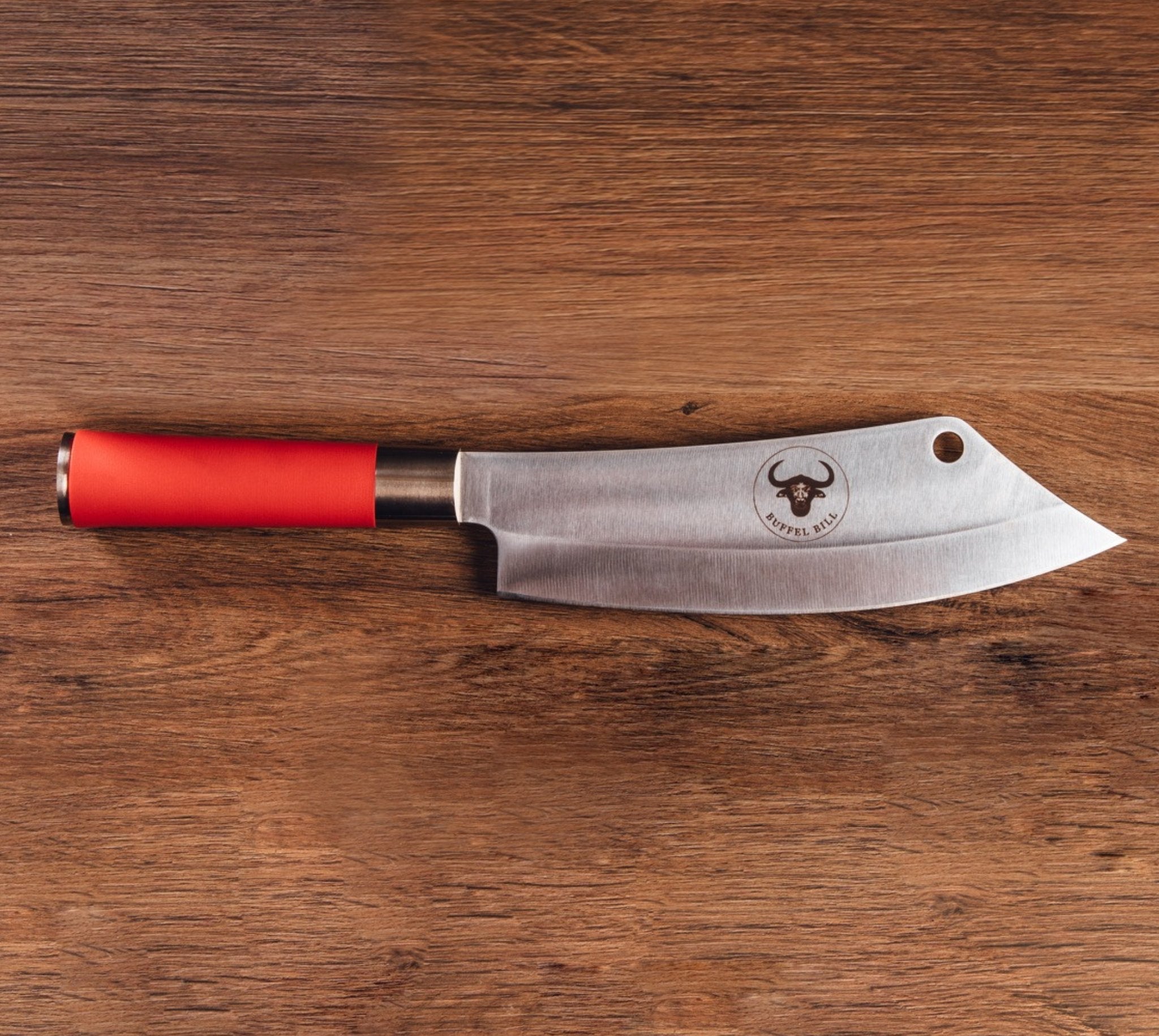 Ajax Kochmesser Red Spirit | Allzweck-Klingenform | BüffelBill.de Entdecken Sie das Ajax Kochmesser aus BüffelBill's Red Spirit Serie. Ideal für Fleisch, Kräuter und mehr. Perfekter Halt durch roten Griff, für alle Hände geeignet. Ein Alleskönner für Ihre